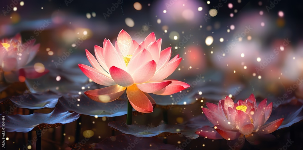 The lotus flowers are pink, very beautiful, with just the right amount of light The lotus flowers are pink, very beautiful, with just the right amount of light