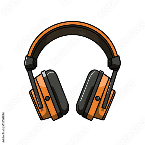 orange headphones