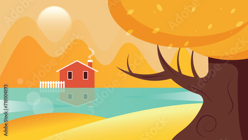 house on the sea autumn