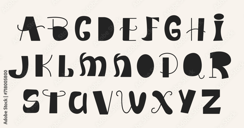 English Letters Latin Font Trend Cut Out Alphabet English Letters Latin Font Trend Cut Out Alphabet