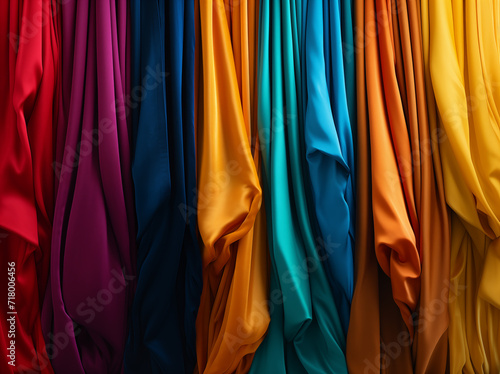 Colorful hanging fabric