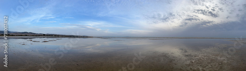 Panorama from high tide at the beach