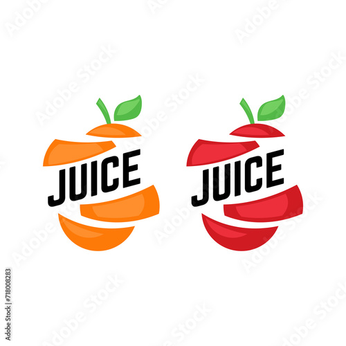 Fruit juice logo. Fresh drink logo.