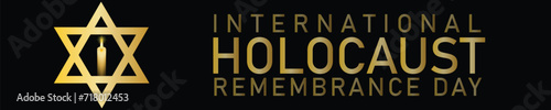 International Holocaust Remembrance Day vector. Star of David . January 27. Important day