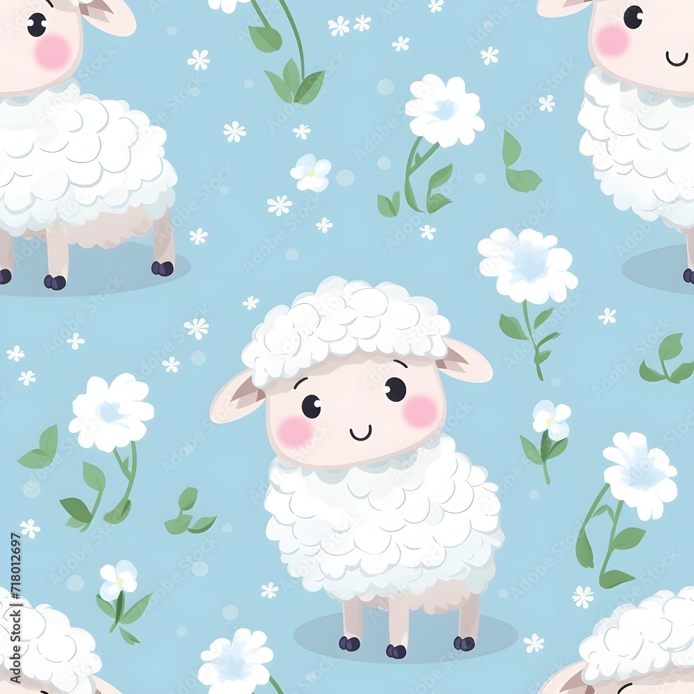pattern with sheep pattern with sheep