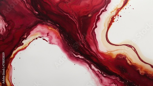 Abstract Maroon Natural luxury fluid art alcohol ink painting Background