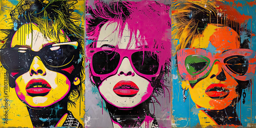 Wallpaper Mural Glamorous Glam Rock Gallery: A Fusion of Retro and Modern Vibes, Showcasing Glam Rock-era Art and 80s Music Memorabilia, Offering a Nostalgic Yet Contemporary Tribute to the Iconic 80s Music Culture Torontodigital.ca