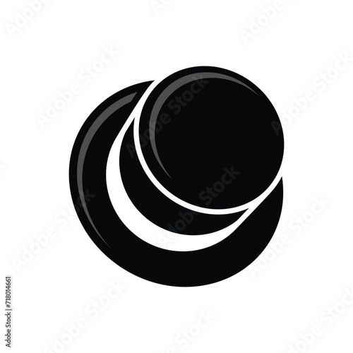 Simple black and white silhouette of top hat or high hat or topper, an old western formal dress for male that symbolize status, power and masculinity
