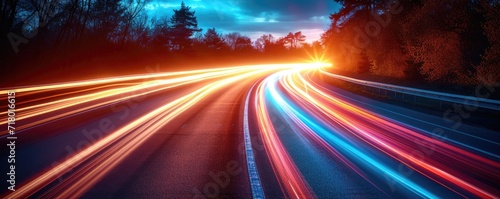 Acceleration on a night road