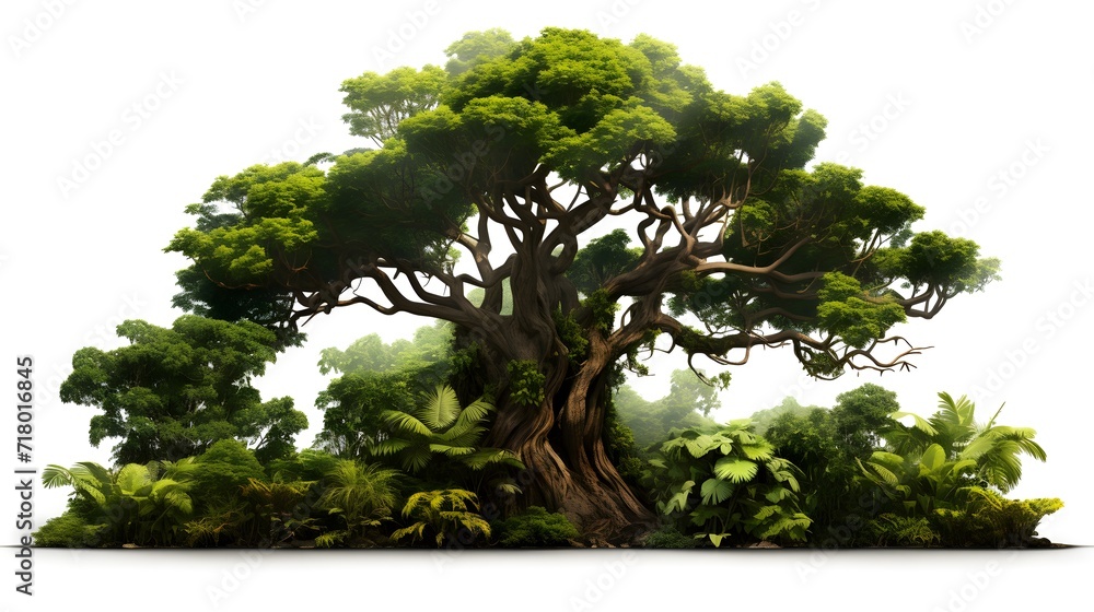 Life jungle trees cutout on transparent backgrounds 3d rendering png Life jungle trees cutout on transparent backgrounds 3d rendering png