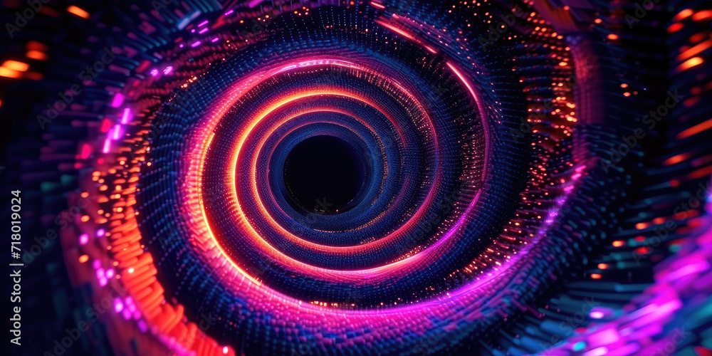 purple pink blue red Spiral light streaks in the dark black background, dynamic backgrounds for websites, futuristic designs, technology concepts, or abstract motion graphics projects. purple pink blue red Spiral light streaks in the dark black background, dynamic backgrounds for websites, futuristic designs, technology concepts, or abstract motion graphics projects.