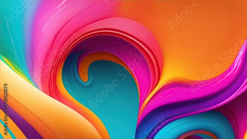 Bright Colorful Wave Fluid with sparkling design background