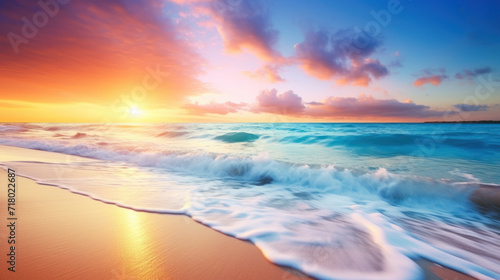Sunset or sunrise on tropical beach