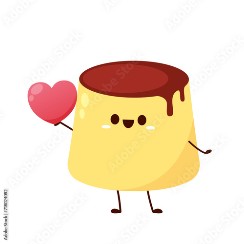 Pudding vector. symbol. pudding character design.