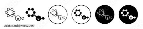 hormones symbol icon sign collection in white and black