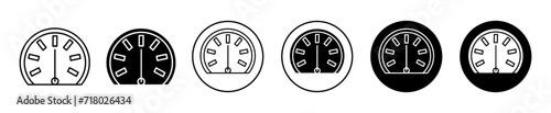 meter symbol icon sign collection in white and black