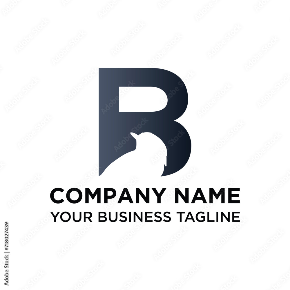 Letter B Bird Logo Design Letter B Bird Logo Design