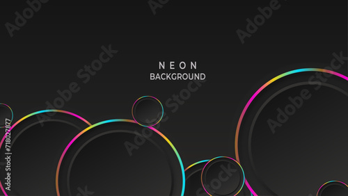 Color lights rainbow round background. Vector graphic illustration.