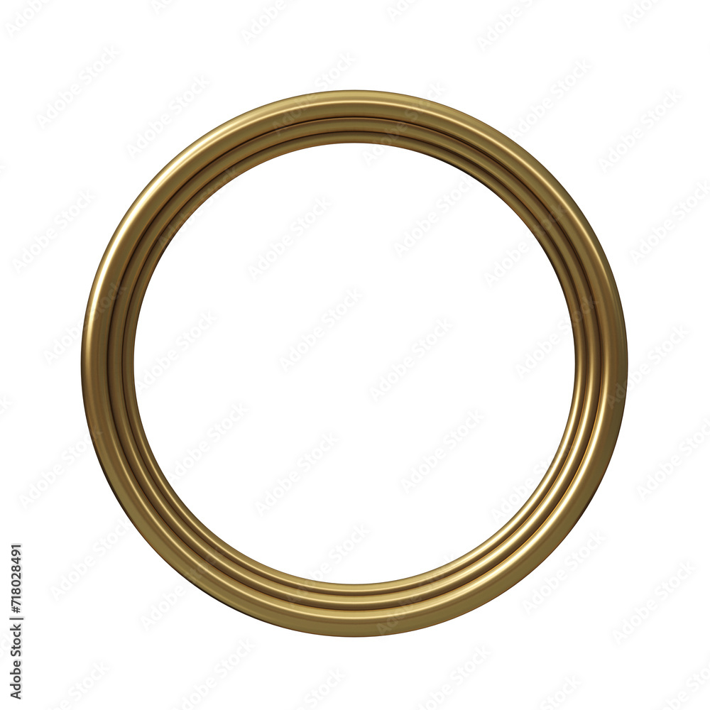 Gold ring frame isolate template