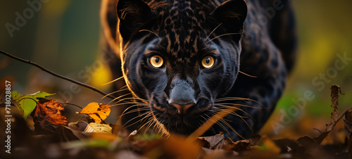 Close-Up Wildlife: Black Panther by the River - Cat Family Photography