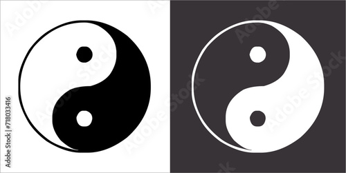 IIlustration Vector graphics of Tai-Chi Silhouette icon photo