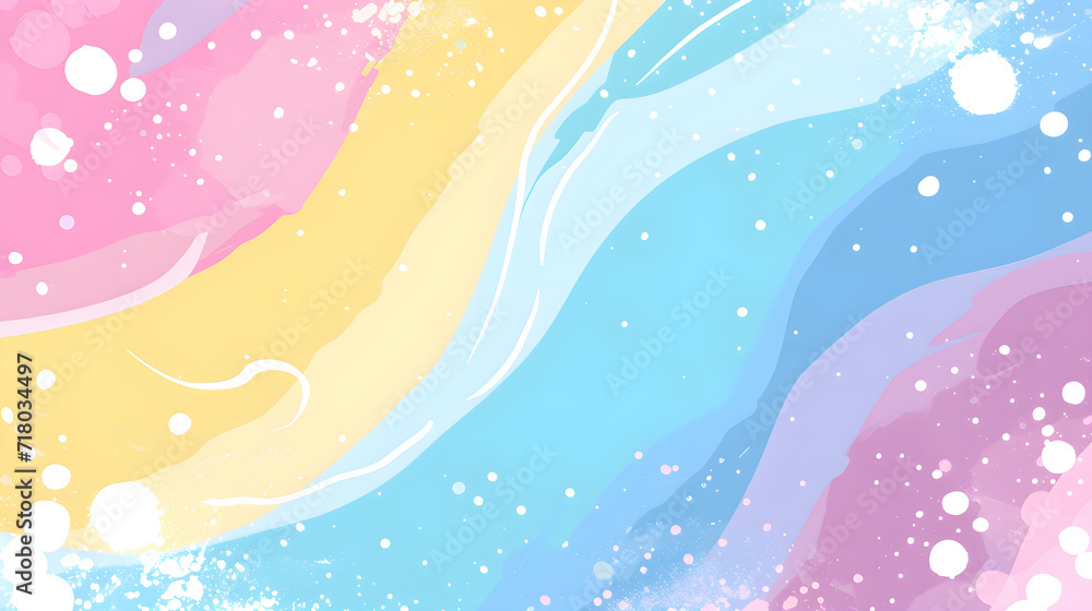 Beautiful soft pastel abstract background in a cute style decorated with dots.