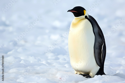 Emperor penguin - Antarctica - The largest penguin species, with males incubating eggs on their feet in extreme cold temperatures