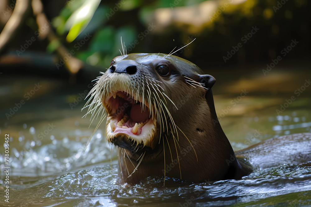 Giant otter - South America - The largest otter species, known for