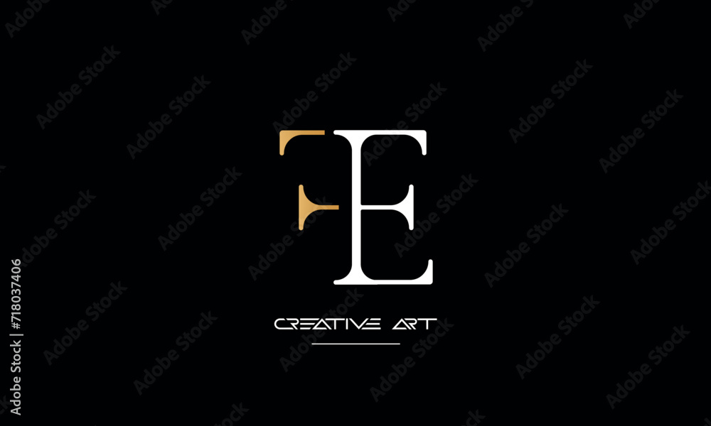EF, FE, E, F abstract letters logo monogram EF, FE, E, F abstract letters logo monogram