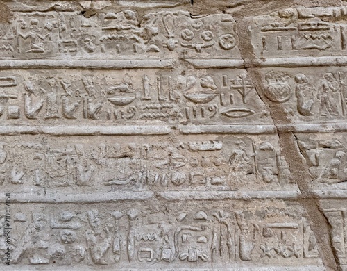 detail of a stone carving, ancient egyptian hieroglyphs background 