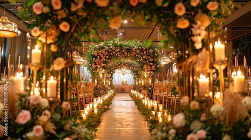 Wallpaper Mural Enchanted Evening with Florals and Candle Ambiance Torontodigital.ca