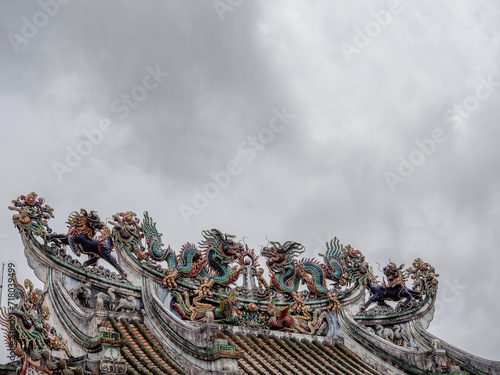 chinese temple roof and sky