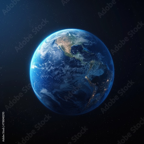 Illustration of planet Earth in outer space. The surface of the planet is a scientific background  astronomical events.