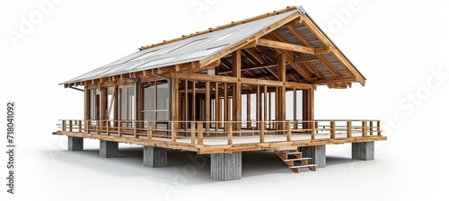 Step by step guide to constructing a wooden frame house from start to finish © Ilja