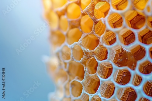 close up of honeycomb