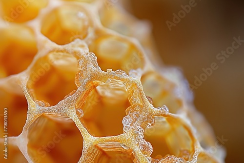 close up of honeycomb