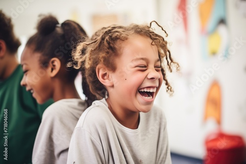 young dancers laughing during a quick studio break
