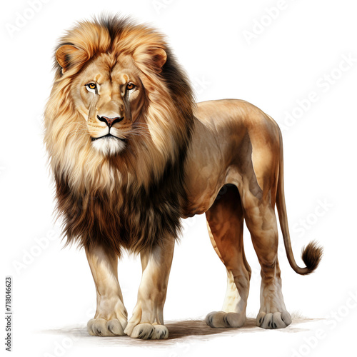 lion isolated on white background