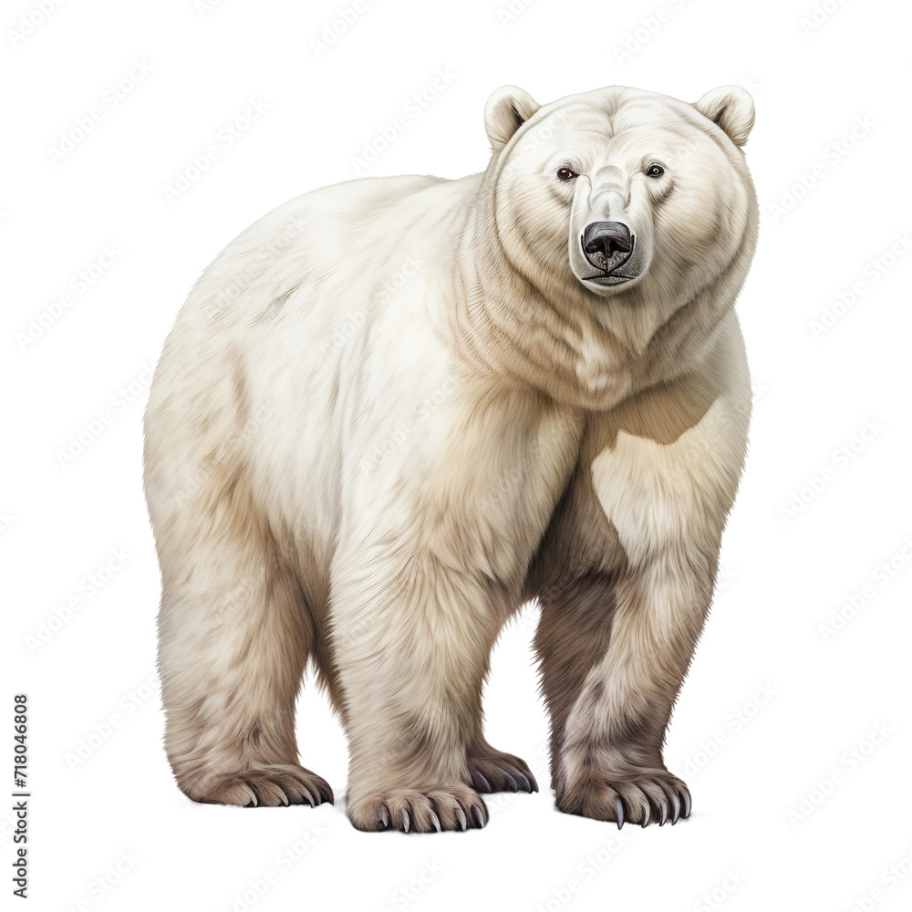 Fototapeta premium brown bear isolated on white