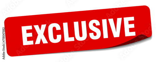 exclusive sticker. exclusive label