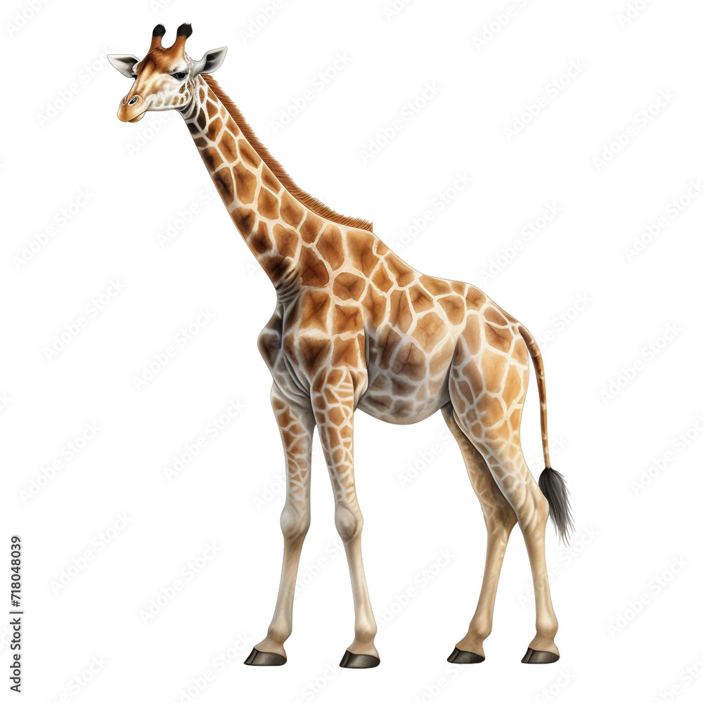 Fototapeta premium giraffe isolated on white
