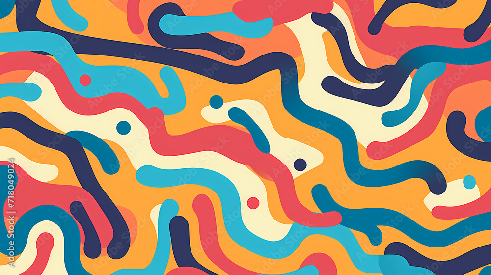 Funny doodle seamless pattern, artistic background Funny doodle seamless pattern, artistic background