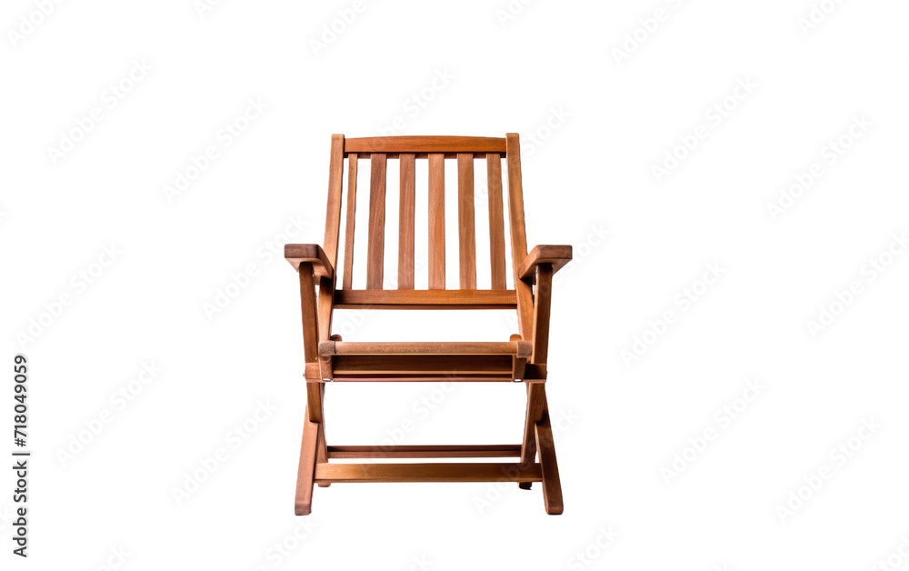 Wooden chair isolated on transparent Background