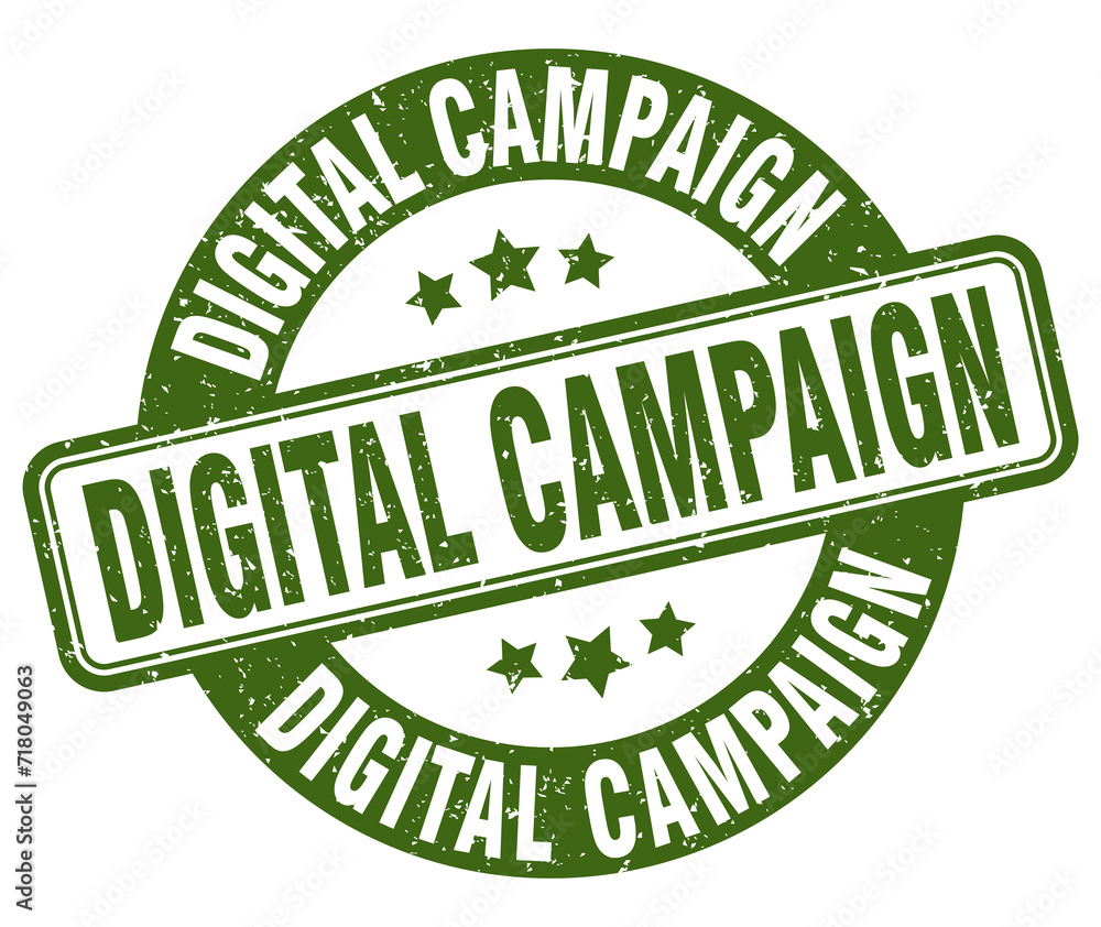 digital campaign stamp. digital campaign label. round grunge sign digital campaign stamp. digital campaign label. round grunge sign