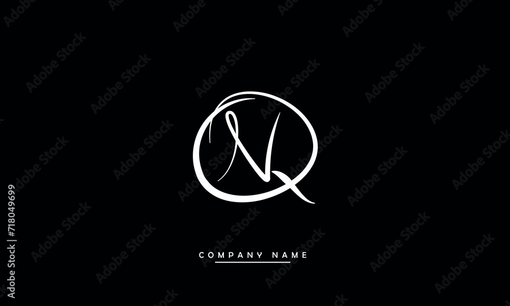 NQ, QN, N, Q Abstract Letters Logo Monogram NQ, QN, N, Q Abstract Letters Logo Monogram