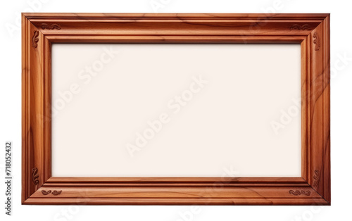 Solid Wood Image Frame isolated on transparent Background