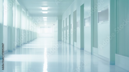Blur image background of corridor in hospital or clinic
