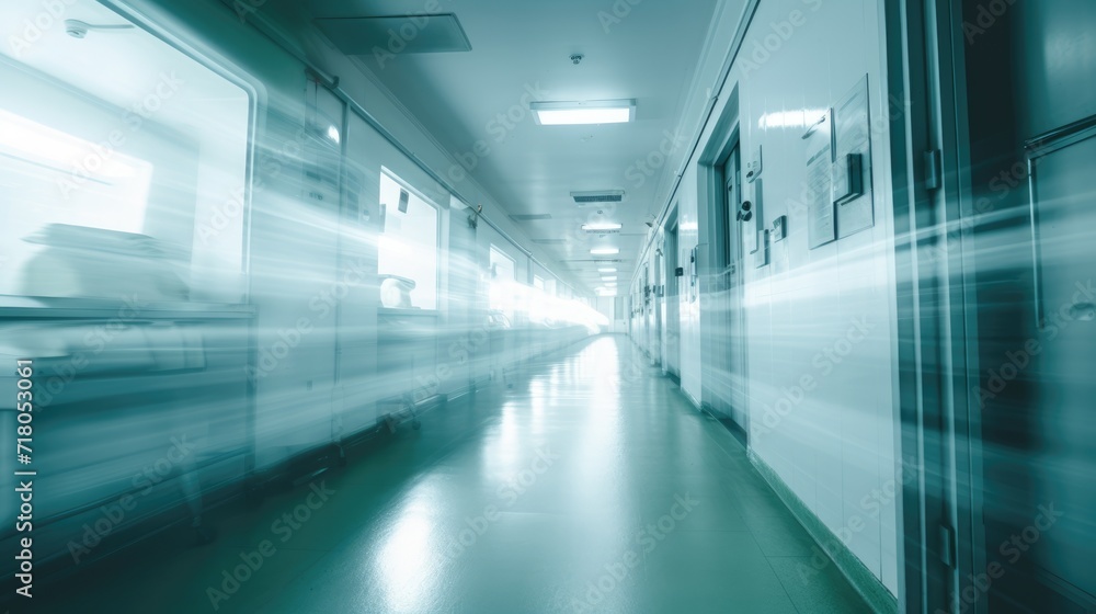 Blur image background of corridor in hospital or clinic Blur image background of corridor in hospital or clinic