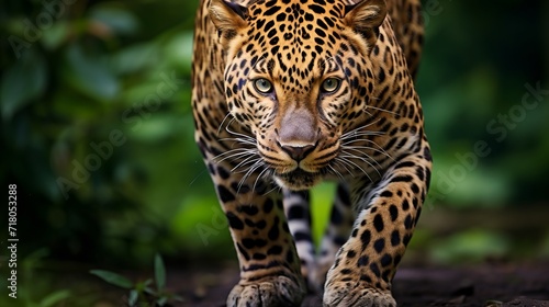 Magnificent close up portrait of an amur leopard in the wild captivating wildlife photography
