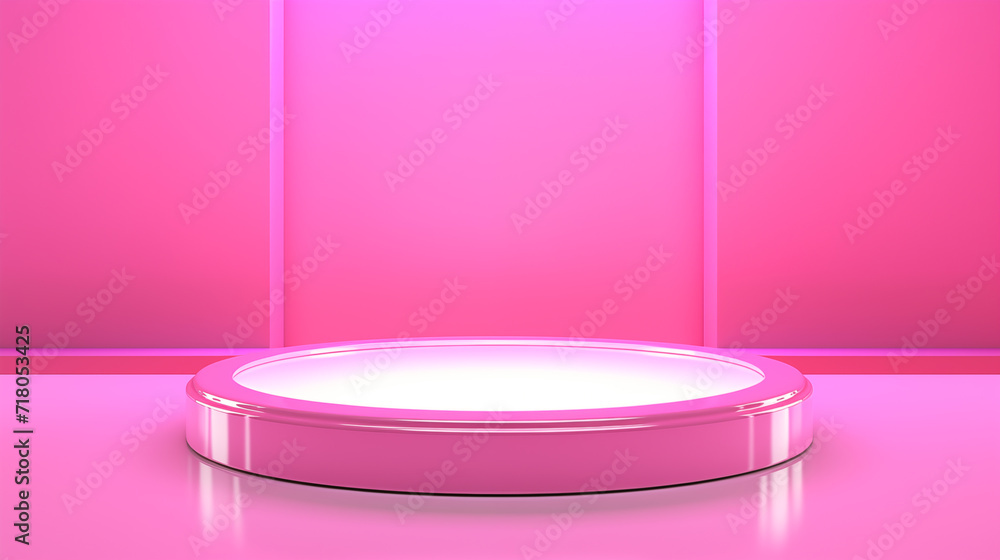 Pink podiums 3d background with podium. Podium scene. Abstract minimal scene Pink podiums 3d background with podium. Podium scene. Abstract minimal scene